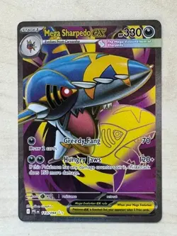 Pokemon TCG Mega Sharpedo Ex 113/094 Phantasmal Flames Ultra Rare NM - Image 1