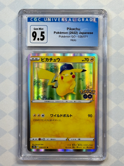 2022 Pokemon Japanese Pokemon GO Pikachu Holo 028/071 CGC 9.5 Gem Mint - Image 1