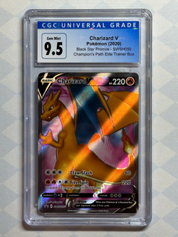 2020 Pokemon Black Star Promos Charizard V SWSH050 CGC 9.5 Gem Mint - Image 1