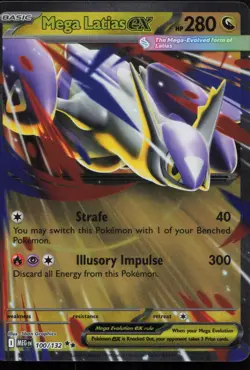 Mega Latias ex 100/132 Double Rare Mega Evolution Pokemon Holo Near Mint - Image 1
