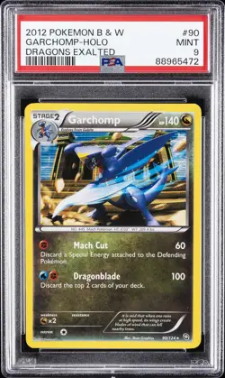 2012 POKEMON BLACK & WHITE DRAGONS EXALTED #90 GARCHOMP-HOLO PSA 9 - Image 1