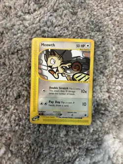 Meowth | 121/165 | Expedition 2002 | Light Play | Vintage | Regular | Pokemon - Image 1