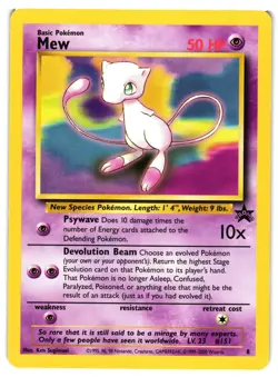 Pokemon TCG Mew 8 Wizards Black Star Promo LP - Image 1