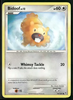 Bidoof 91/147 Common Supreme Victors Pokemon Moderately Played - Image 1