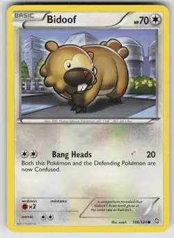 Bidoof 106/124 Common Dragons Exalted Pokemon Heavily Played - Image 1