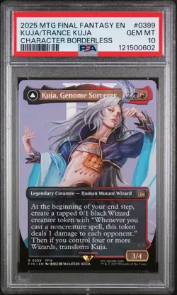2025 MTG FINAL FANTASY KUJA, GENOME SORCERER/TRANCE KUJA, FATE DEFIED PSA 10 - Image 1