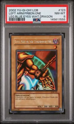 2002 Left Arm of the Forbidden One LOB Unlimited Ultra Rare PSA 8 - Image 1