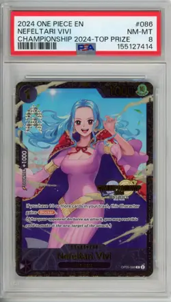 Nefeltari Vivi 2024 One Piece En Championship Top Prize PSA 8 #086 - Image 1