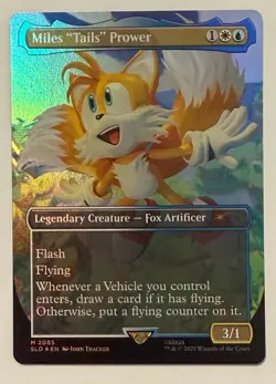 Miles "Tails" Prower Borderless Rainbow Foil - Mythic - Secret Lair MTG - Image 1