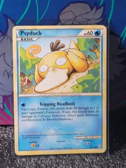 Pokemon TCG Psyduck HGSS Triumphant 74/102 Regular Common Non Holo - MP - Image 1