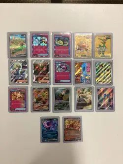 Pokemon TCG 17 Card Lot: Double/Full Art/Illustration Rare Temporal Forces NM/M - Image 1