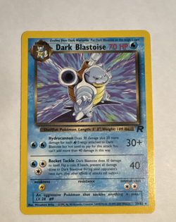 Pokemon TCG Dark Blastoise 20/82 Rare Non-Holo Card WOTC 2000 Vintage - Image 1