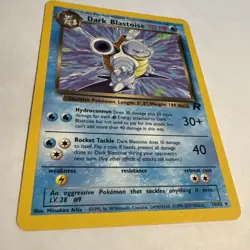 Pokemon TCG Dark Blastoise 20/82 Rare Non-Holo Card WOTC 2000 Vintage - Image 2
