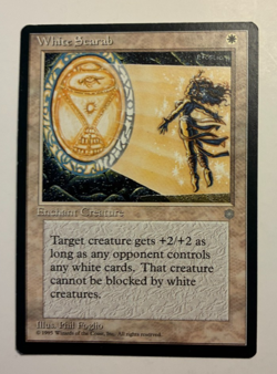 MTG Ice Age White Scarab LP Uncommon - Image 1