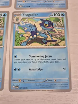 4x Frogadier 021/086 Chaos Rising Pokemon Mega Evolutions 04 Trading Card Game - Image 2
