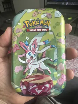*EMPTY NO PACKS* Pokemon Prismatic Evolutions Mini Tins Includes Art Card & Coin - Image 1
