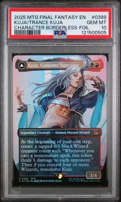 2025 MTG FINAL FANTASY KUJA, GENOME SORCERER/TRANCE KUJA, FATE DEFIED PSA 10 - Image 1