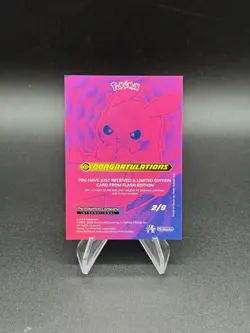 Dark Pikachu 2024 Blue Pokedex Vol. 3 Flash Edition #2 Limited Edition Card - Image 2
