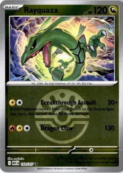 Rayquaza (Friend Ball) 153/217 Rare Ascended Heroes Pokemon Reverse Holo NM - Image 1