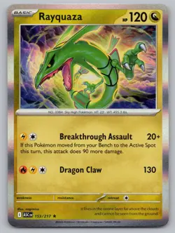 Rayquaza 153/217 Rare Ascended Heroes Pokemon Holo NM/M - Image 1
