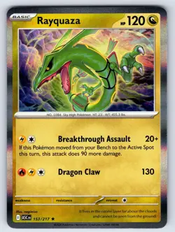 Rayquaza 153/217 Rare Ascended Heroes Pokemon Holo Near Mint - Image 1
