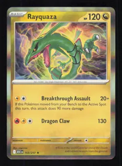 RAYQUAZA 153/217 HOLO ASCENDED HEROES POKEMON NEAR MINT - Image 1