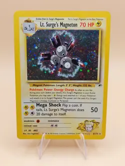 Lt. Surge's Magneton Gym Heroes Holo Rare No. 8/132 Pokemon - 2000 SWIRL - Image 1