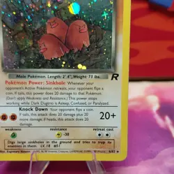 The Pokemon Company Dark Dugtrio 6/82 Team Rocket Holo Rare MP vintage CREASE - Image 5