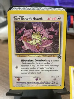 Pokemon TCG Team Rockets Meowth #52 Black Star Promo Wizards Of The Coast - Image 1