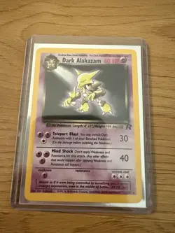 Pokemon TCG Dark Alakazam Team Rocket 1/82 Holo Rare Stage 2 60 HP 2000 English - Image 1