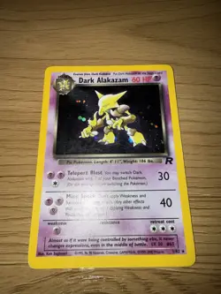 Pokemon TCG Dark Alakazam Team Rocket 1/82 Holo Rare Stage 2 60 HP 2000 English - Image 2