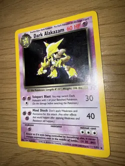 Pokemon TCG Dark Alakazam Team Rocket 1/82 Holo Rare Stage 2 60 HP 2000 English - Image 3