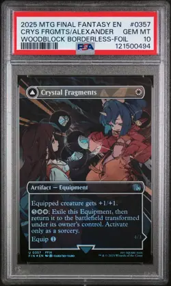 2025 MTG FINAL FANTASY #0357 CRYSTAL FRAGMENTS/SUMMON: ALEXANDER PSA 10 - Image 1