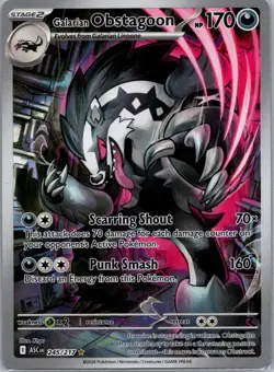 Galarian Obstagoon 245/217 Ascended Heroes Pokemon TCG Holo Illustration Rare NM - Image 1