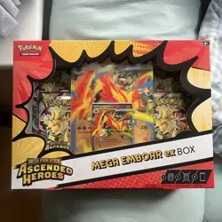 Pokemon TCG Ascended Heroes - Mega Emboar ex Box x6 - New & Sealed - Image 1