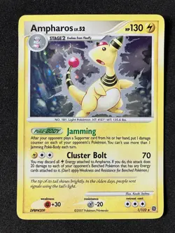 Pokemon TCG Ampharos Secret Wonders 1/132 Holo Holo Rare - Image 1