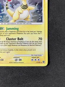 Pokemon TCG Ampharos Secret Wonders 1/132 Holo Holo Rare - Image 3