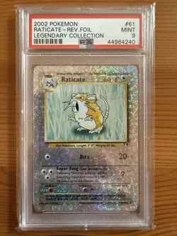 2002 POKEMON LEGENDARY COLLECTION #61 RATICATE-REVERSE FOIL PSA 9 - Image 5