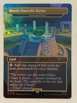 Master Emerald Shrine (Command Tower) Borderless Rainbow Foil - Secret Lair MTG - Image 1