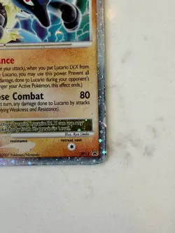 2007 Pokemon Lucario Lv. X Black Star Promo DP12 - Image 5