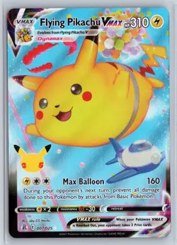 Flying Pikachu Pokemon TCG Celebrations Ultra Rare 007/025 Pokemon NM Foil - Image 1