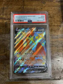 POKEMON 2021 Shining Fates Tins Promo CRAMORANT V #086 PSA 10 Gem Mint - Image 1