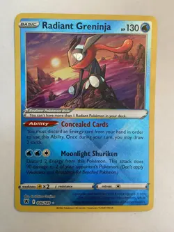 Pokemon Radiant Greninja 046/189 Swsh10: Astral Radiance Holo NM - Image 1
