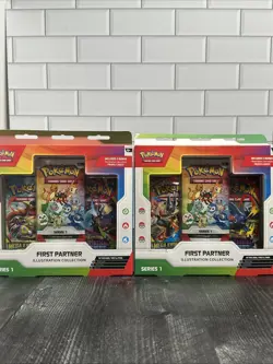 Pokemon TCG First Partner Illustration Collection Series 1 - New - Lot Of TWO - Image 1