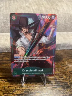 One Piece CCG Dracule Mihawk OP12-030 SR Alternate Art Legacy of the Master - Image 1