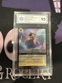 2024 DISNEY LORCANA EN D23 EXPO PROMO MICKEY MOUSE PLAYFUL SORCERER CCIC 9.5 - Image 1