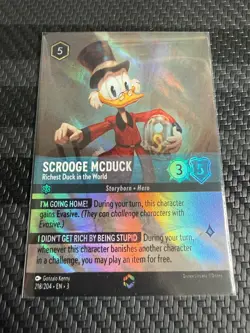 Disney Lorcana Scrooge McDuck - Richest Duck in the World (Enchanted) 218/204 - Image 1