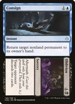 Consign / Oblivion 1x FOIL HOU MTG Hour of Devastation Uncommon MINT blue black - Image 1