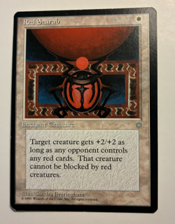 MTG Ice Age Red Scarab LP Uncommon - Image 1