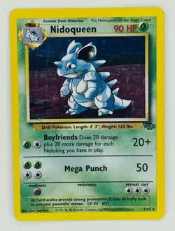 1999 Pokemon Base Set - Jungle Nidoqueen Holo Rare 7/64 - Image 1
